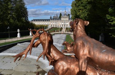 Main fountain staircase, Granja de San Ildefonso, Segovia, Spain