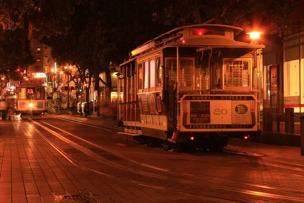 The Cable Car in the night — Stock Photo, Image