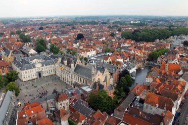 Çan kulesinin tepesinden Bruges Panoraması