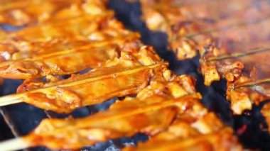 Sokak tayland gıda, ızgara tavuk barbekü