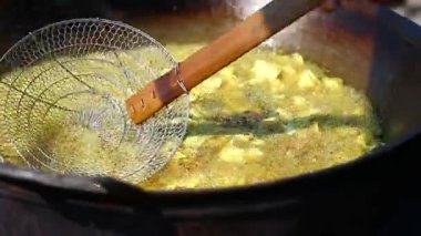 Tayland sokak gıda Ateş Durian meyve