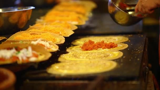 Thailändische Desserts Streetfood Thailand — Stockvideo
