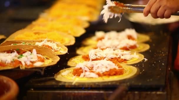 Тайские Десерты Уличная Еда Таиланде — стоковое видео