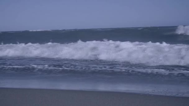 День Серфинга Пляже Средиземного Моря — стоковое видео