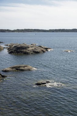 Nynshamn adalar mavi gökyüzü ile