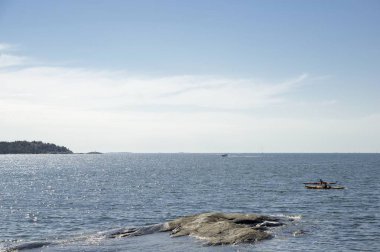 Nynshamn adalar mavi gökyüzü ile