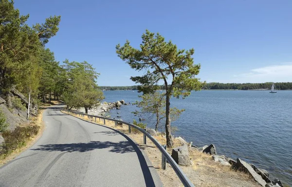 Road Sea Nynshamn Sweden — Stock Photo, Image