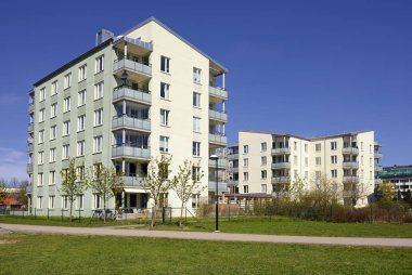 Modern Swidish apartman binaları 