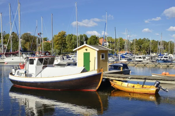 Mañana Puerto Deportivo Nynshamn Suecia — Foto de Stock