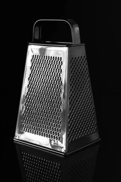 Metal Grater Four Different Sides Black Background — Stock Photo, Image