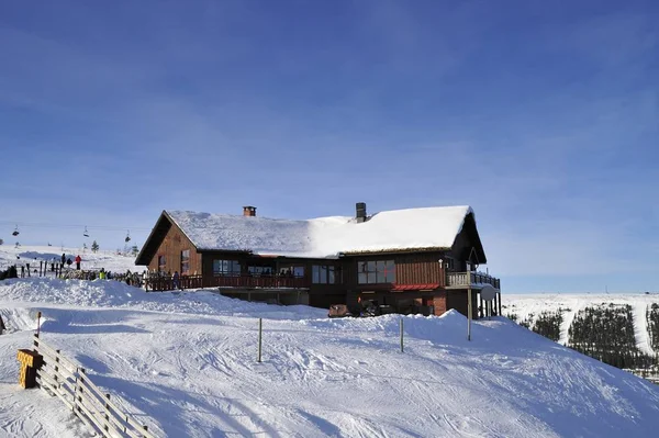 Pista Esqui Neve Salen Suécia — Fotografia de Stock