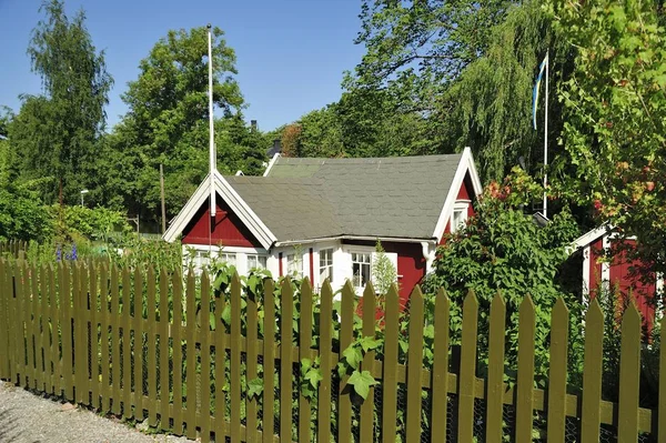 Closeup Egy Summerhouse Svédországban — Stock Fotó