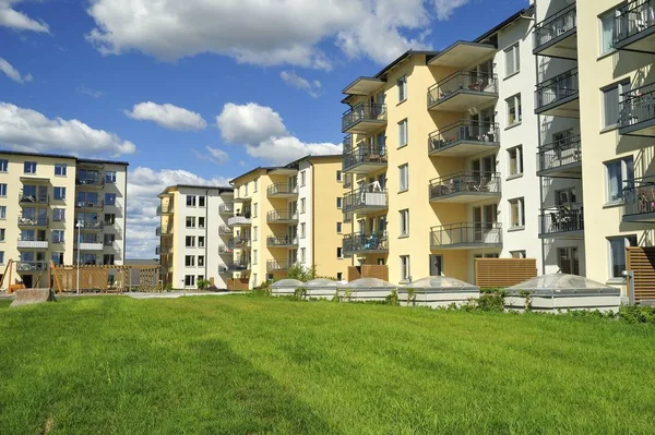 Moderne Mehrfamilienhäuser Stockholmer Gebiet — Stockfoto