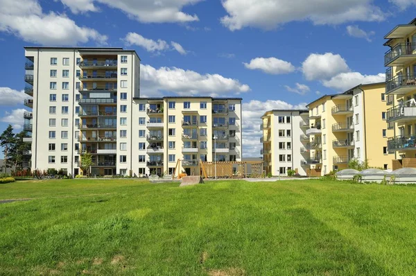 Modern Apartment Buildings Stockholm Area Stock Photo