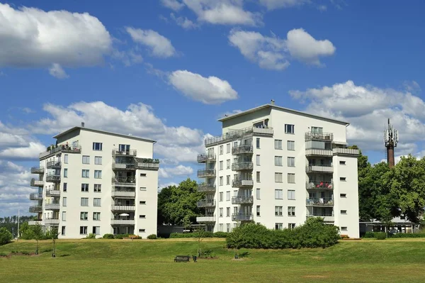 Prédios Apartamentos Modernos Área Estocolmo — Fotografia de Stock