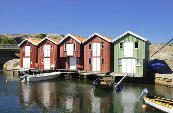 Bela Paisagem Vista Das Casas Pesca Kungshamn — Fotografia de Stock