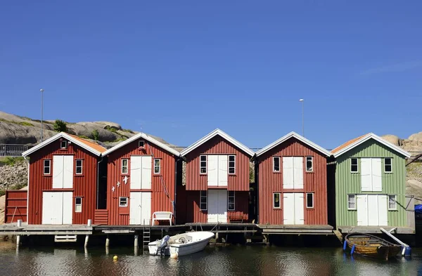 Schöne Landschaft Blick Auf Fischerhäuser Bei Kungshamn — Stockfoto