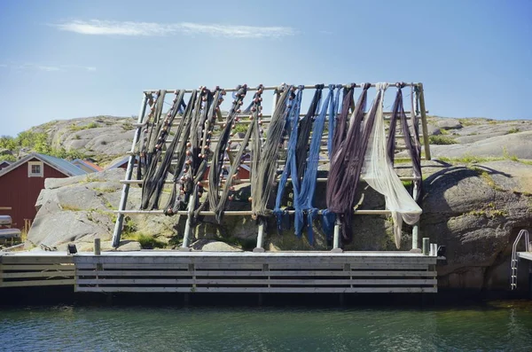 Secadora Pescado Antigua Kungshamn Suecia —  Fotos de Stock