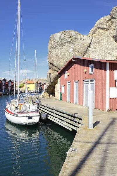 Vacker Landskapsutsikt Över Fiske Hus Vid Kungshamn — Stockfoto