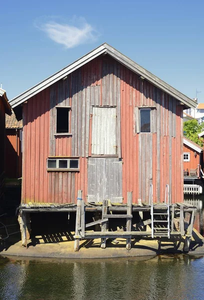 Régi Boathouses Pólusok — Stock Fotó