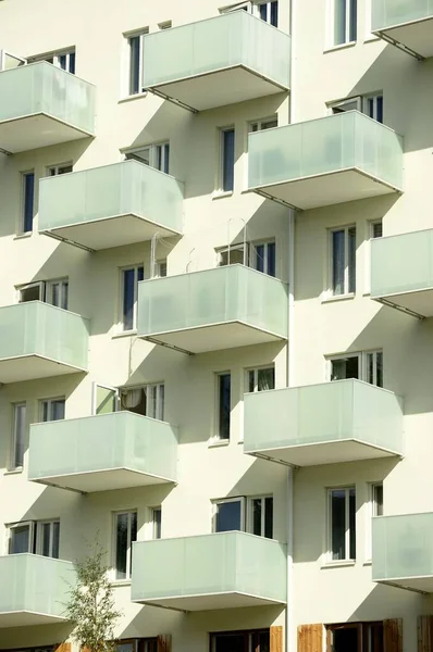 Moderno Bloco Apartamentos Sueco — Fotografia de Stock