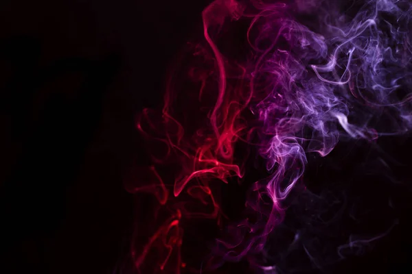 Abstract Colorful Smoke Black Background — Stock Photo, Image