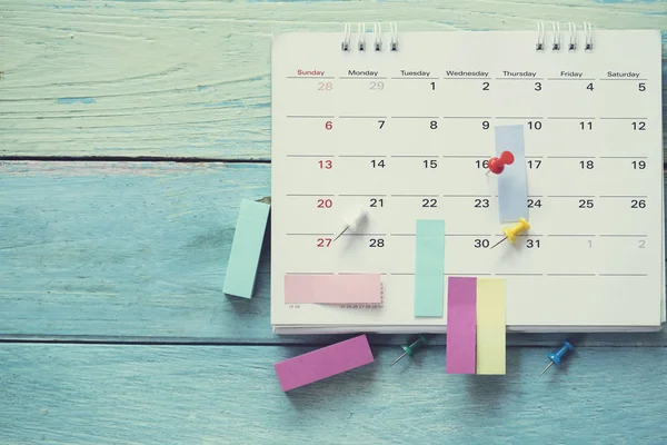 Primer Plano Del Calendario Planificación Reuniones Negocios Concepto Planificación Viajes —  Fotos de Stock