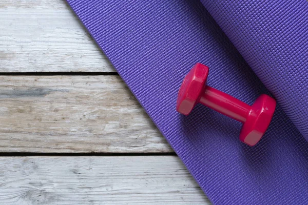 Halter Yoga Mat Tafel Fitness Gezond Sport Concept — Stockfoto
