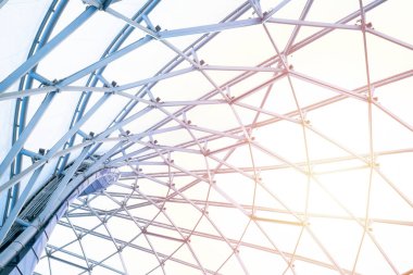 Metal çelik iskelet inşaatı açık hava, mimari ve inşaat alanı arka plan kavramı