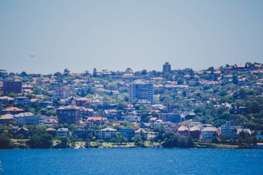 Sydney, Avustralya - 26 Aralık 2014: Sydney Harbour, sahil ve deniz yakın çekim shot görünümünü