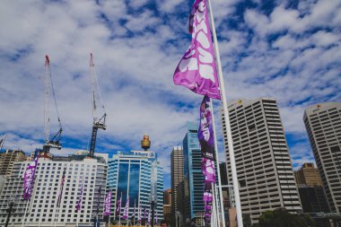 Sydney, Avustralya - 28 Aralık 2014: Merkezi Sydney Darling Harbour, yakından görmek