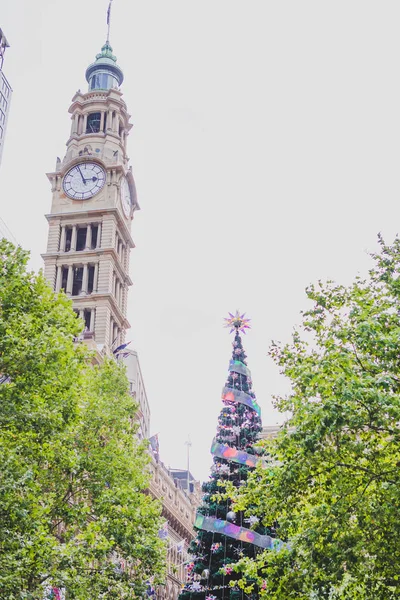 Sydney Avustralya Aralık 2014 Noel Ağacı Sydney Cbd Martin Yerinde — Stok fotoğraf