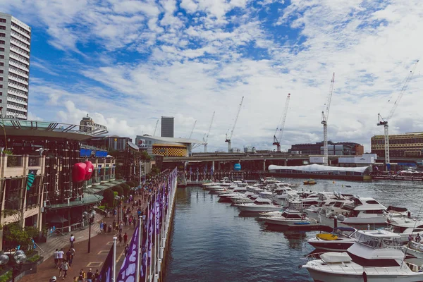Sydney Avustralya Aralık 2014 Merkezi Sydney Darling Harbour Yakından Görmek — Stok fotoğraf