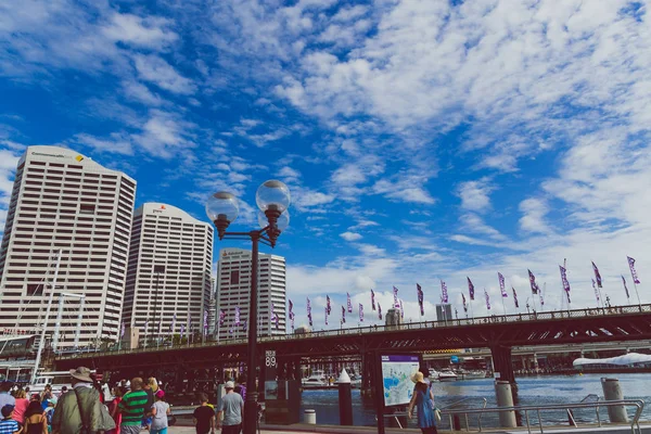 Sydney Avustralya Aralık 2014 Merkezi Sydney Darling Harbour Yakından Görmek — Stok fotoğraf