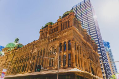 Sydney, Avustralya - 26 Aralık 2014: dış ve Sydney Cbd Kraliçe Victoria Buildingdepartment deposunda mimarisi