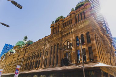 Sydney, Avustralya - 26 Aralık 2014: dış ve Sydney Cbd Kraliçe Victoria Buildingdepartment deposunda mimarisi