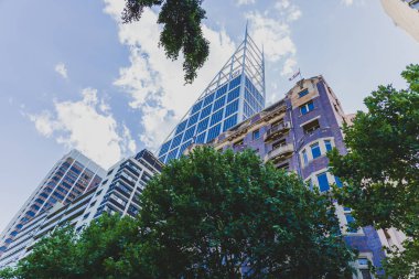 Sydney, Avustralya - 26 Aralık 2014: Sydney merkezi iş bölgesi yüksek binalar