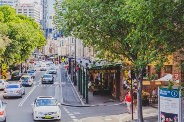 Sydney, Avustralya - 26 Aralık 2014: Sydney Cbd tarihi The Rocks bölgesi detayını