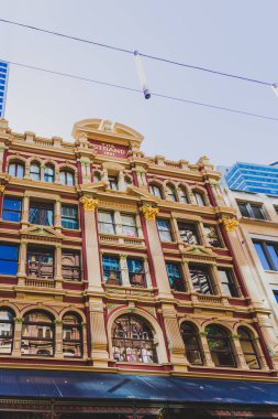 Sydney, Avustralya - 30 Aralık 2014: Pitt Sokağı Alışveriş distrinct olarak Sydney Cbd detayını