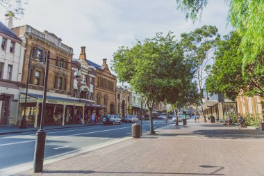Sydney, Avustralya - 1 Ocak 2015: detay olarak Sydney Cbd The Rocks tarihi bölgesi