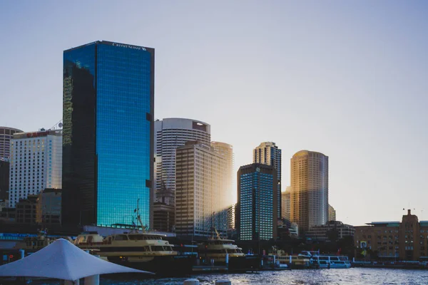 Sydney Avustralya Aralık 2014 Binalar Sydney Harbour Circular Quay Çevresindeki — Stok fotoğraf