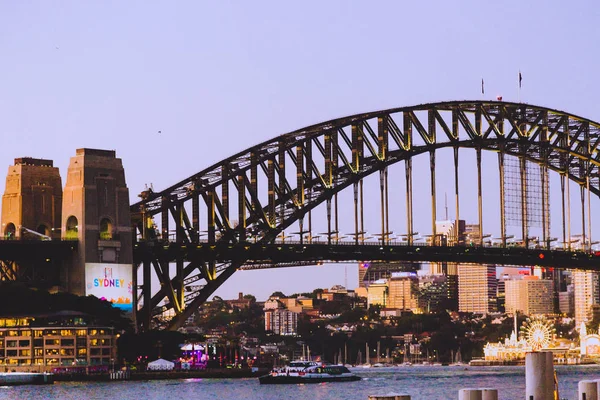 Sydney Australia December 30Th 2014 Sydney Harbour Bridge Dusk View — Stock Photo, Image