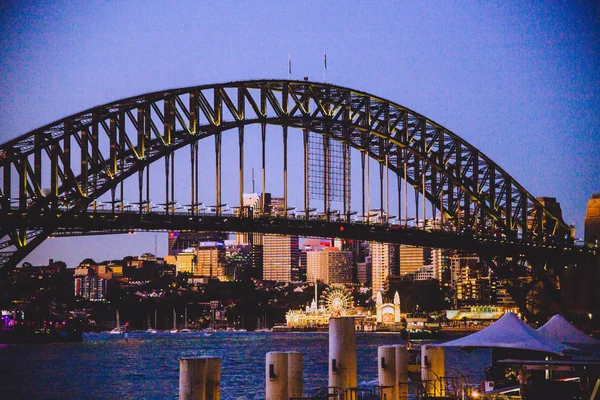 Sydney Australia December 30Th 2014 Sydney Harbour Bridge Dusk View — Stock Photo, Image