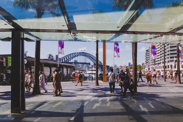 Sydney Australia January 3Rd 2015 Circular Quay Sydney Harbour Bridge — Stock Photo, Image
