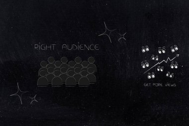 segmentasyon pazarlama ve kavramsal illüstrasyon hedefleme: doğru hedef kitleye sayısı kadar yanında