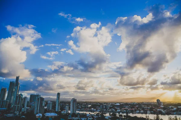 Gold Coast Austrália Janeiro 2015 Vista Dos Arranha Céus Entradas — Fotografia de Stock