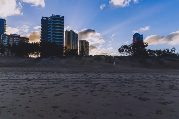 Gold Coast Austrália Janeiro 2015 Vista Para Praia Principal Gold — Fotografia de Stock