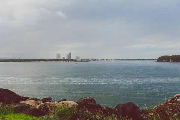 Gold Coast Australië Januari 2015 Weergave Van Stradbroke Eiland Van — Stockfoto