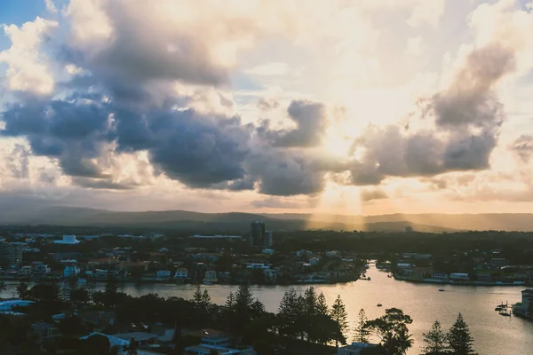 Costa Ouro Austrália Janeiro 2015 Interior Gold Coast Vista Montanha — Fotografia de Stock