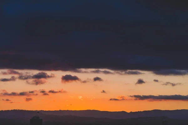 Gold Coast Австралія Січня 2015 Драматичні Тропічних Захід Сонця Над — стокове фото
